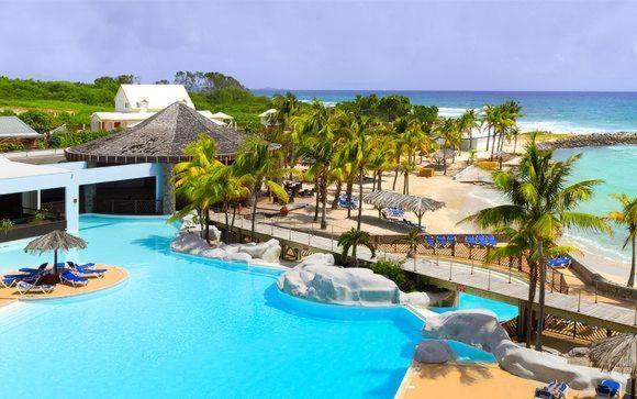 סן-פרנסואה Romantique Et Bel Appartement En Bord De La Mer, Piscine Surveillee Et Belle Plage A 50M מראה חיצוני תמונה